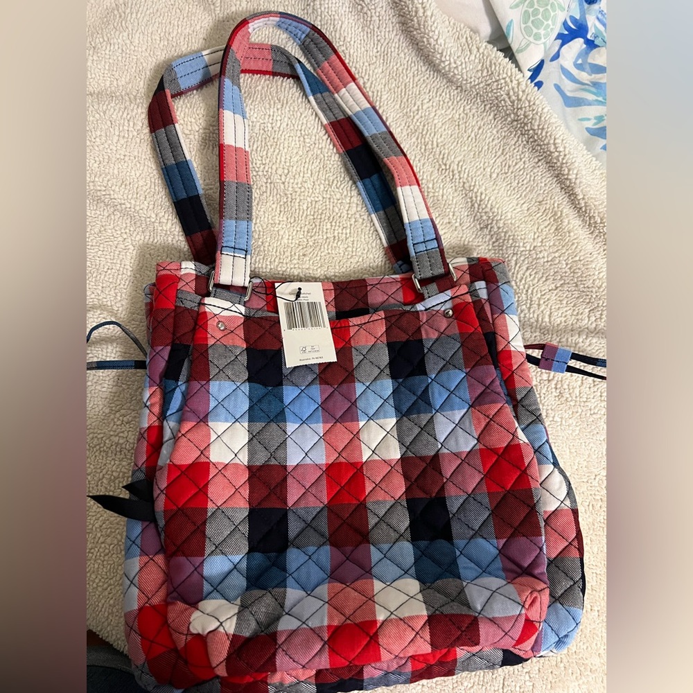 Vera Bradley Glenna Satchel “Patriotic Plaid”